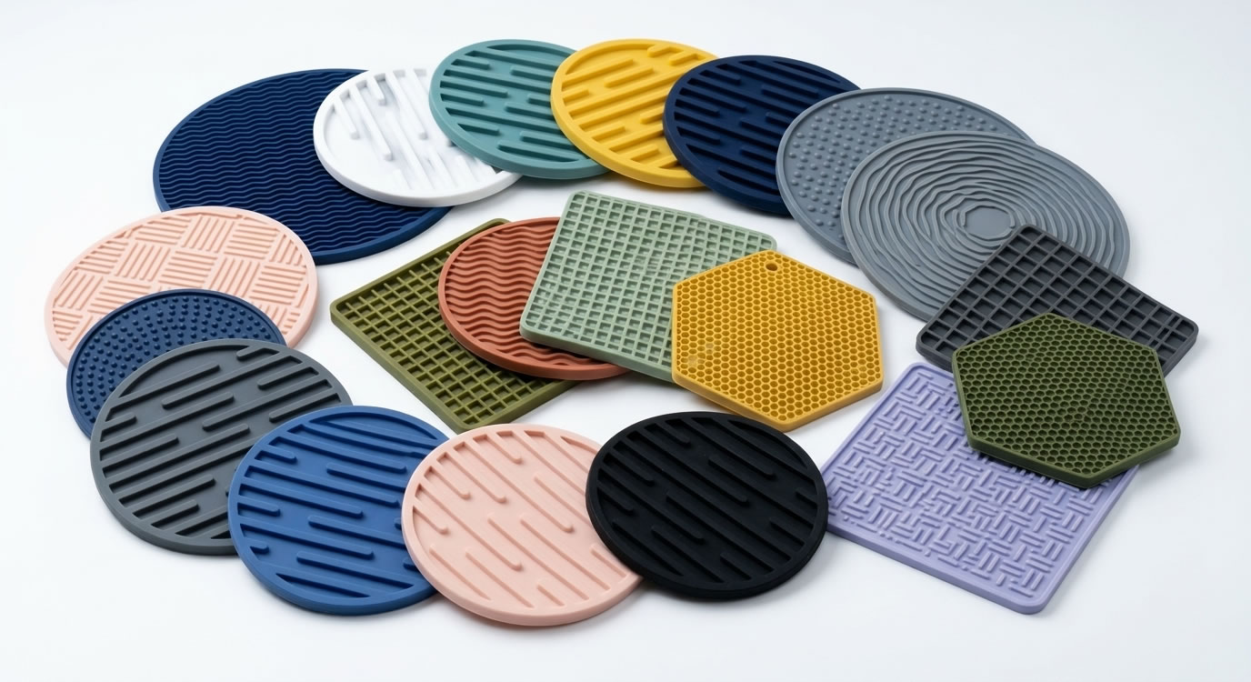 宁波兴瑞橡塑硅胶垫模压成型服务｜食品级防滑耐高温硅胶杯垫定制厂家