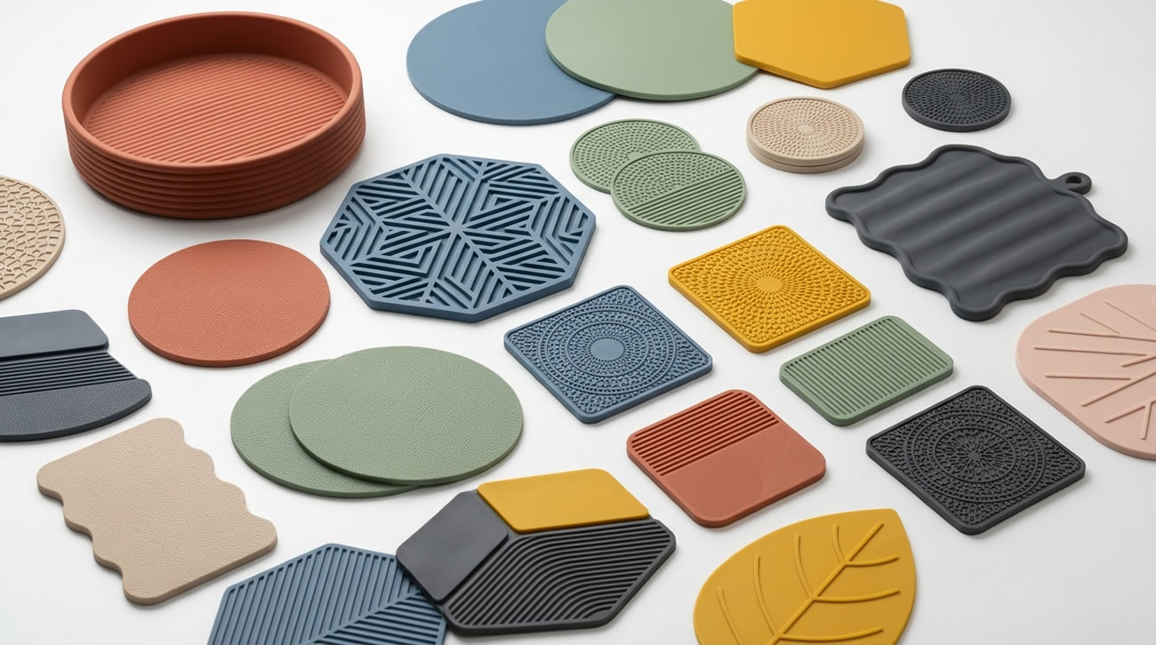 宁波兴瑞橡塑硅胶垫模压成型服务｜食品级防滑耐高温硅胶杯垫定制厂家