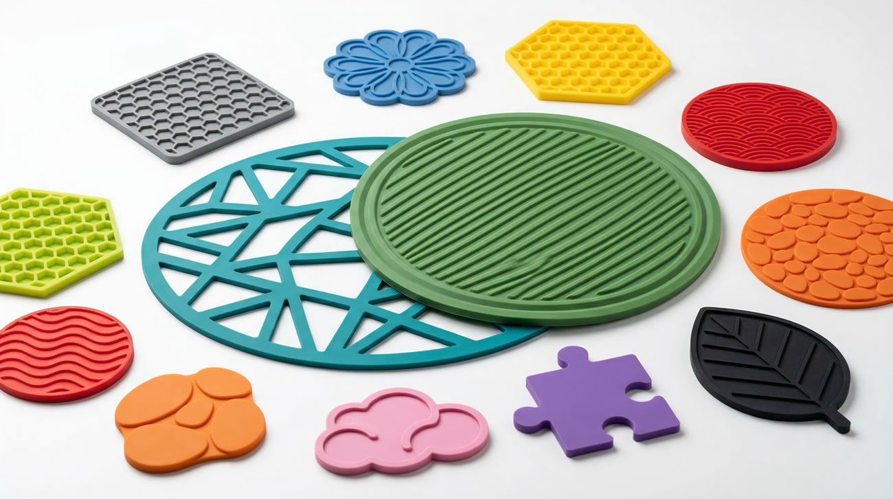 宁波兴瑞橡塑硅胶垫模压成型服务｜食品级防滑耐高温硅胶杯垫定制厂家