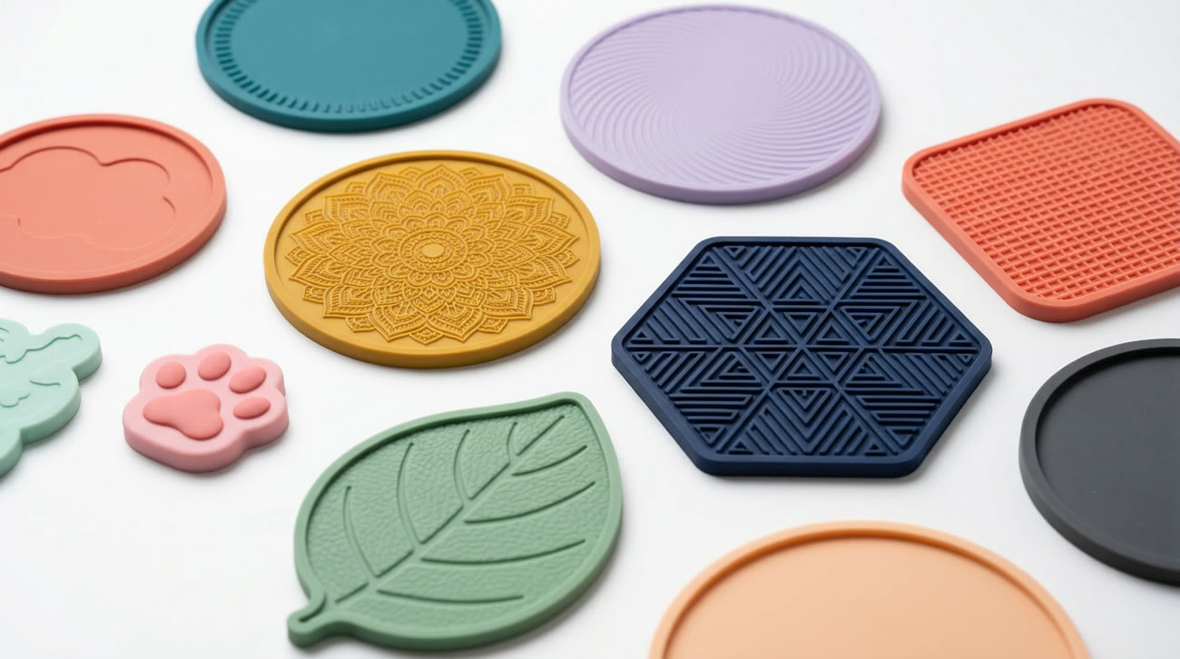 宁波兴瑞橡塑硅胶垫模压成型服务｜食品级防滑耐高温硅胶杯垫定制厂家