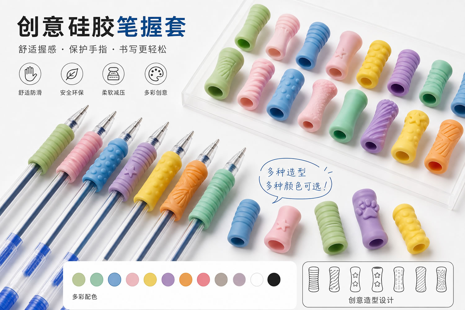 定制防滑硅胶笔套 · 专业OEM/ODM解决方案
